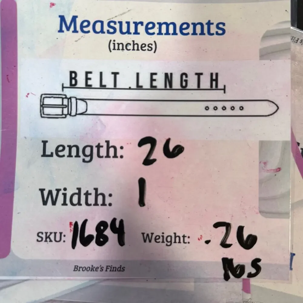 Ariat Pink Studded Leather Western Belt With Silver Tone Buckle Kids Youth 26 in